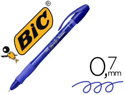 Bolígrafo Bic Gelocity Illusion borrable tinta azul